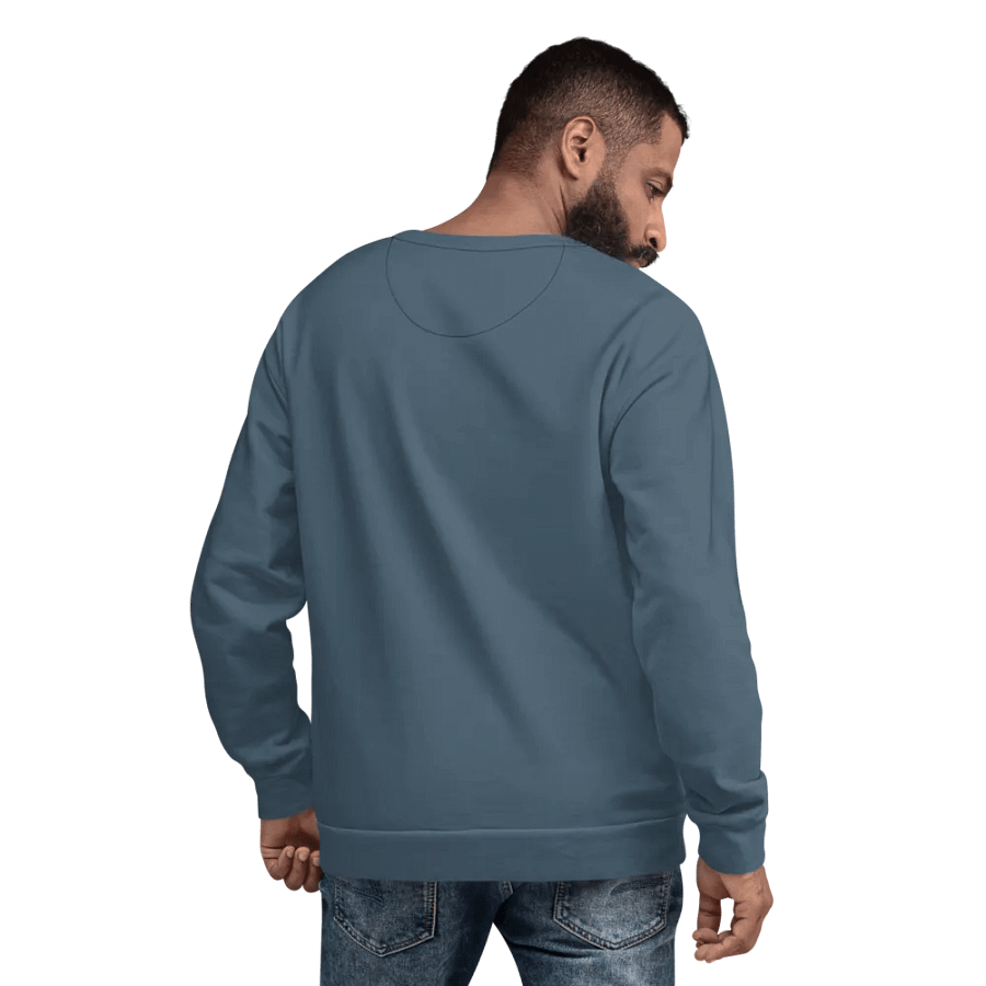 Plain Dark Greyish Blue Soft Summer Unisex Recycled Polyester Heavyweight Premium Sweatshirt by Treasure Pie product image (9)