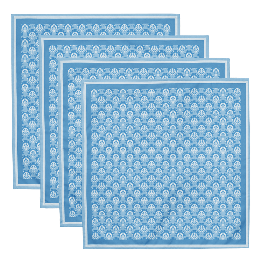 Le Blue Deco Cloth Napkin Set – Elegant Art Deco Dining (4-Piece) product image (1)