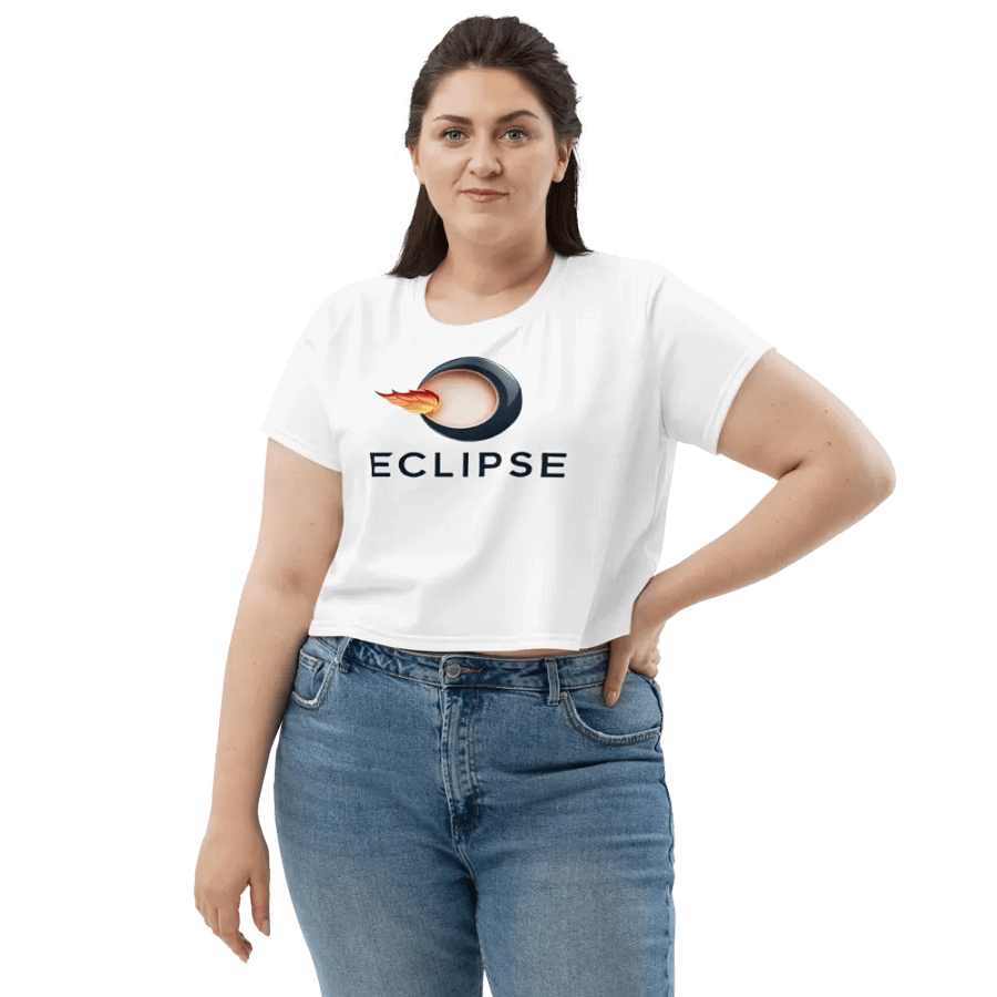 Eclipse Women's Crop Tee - Celestial White Design product image (6)