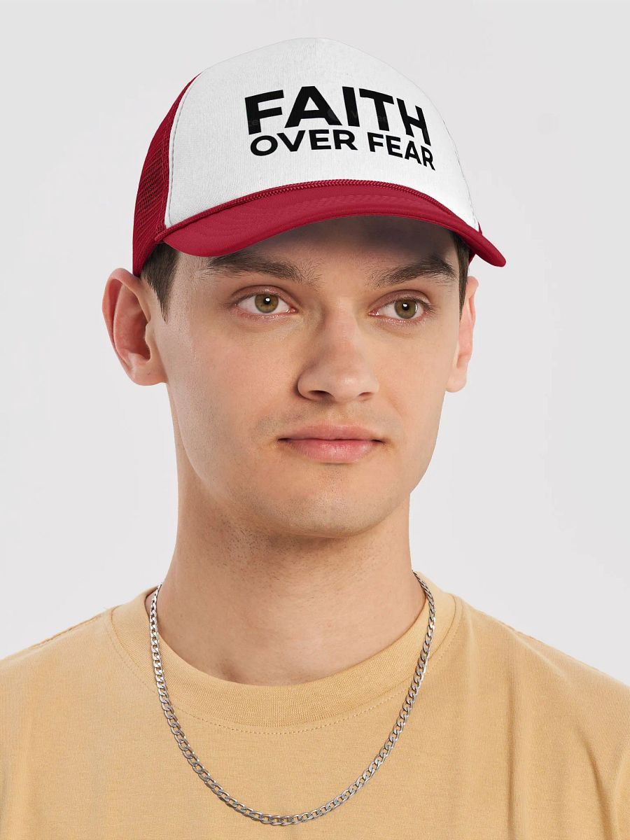 FAITH OVER FEAR - TRUCKERS CAP - RED product image (5)