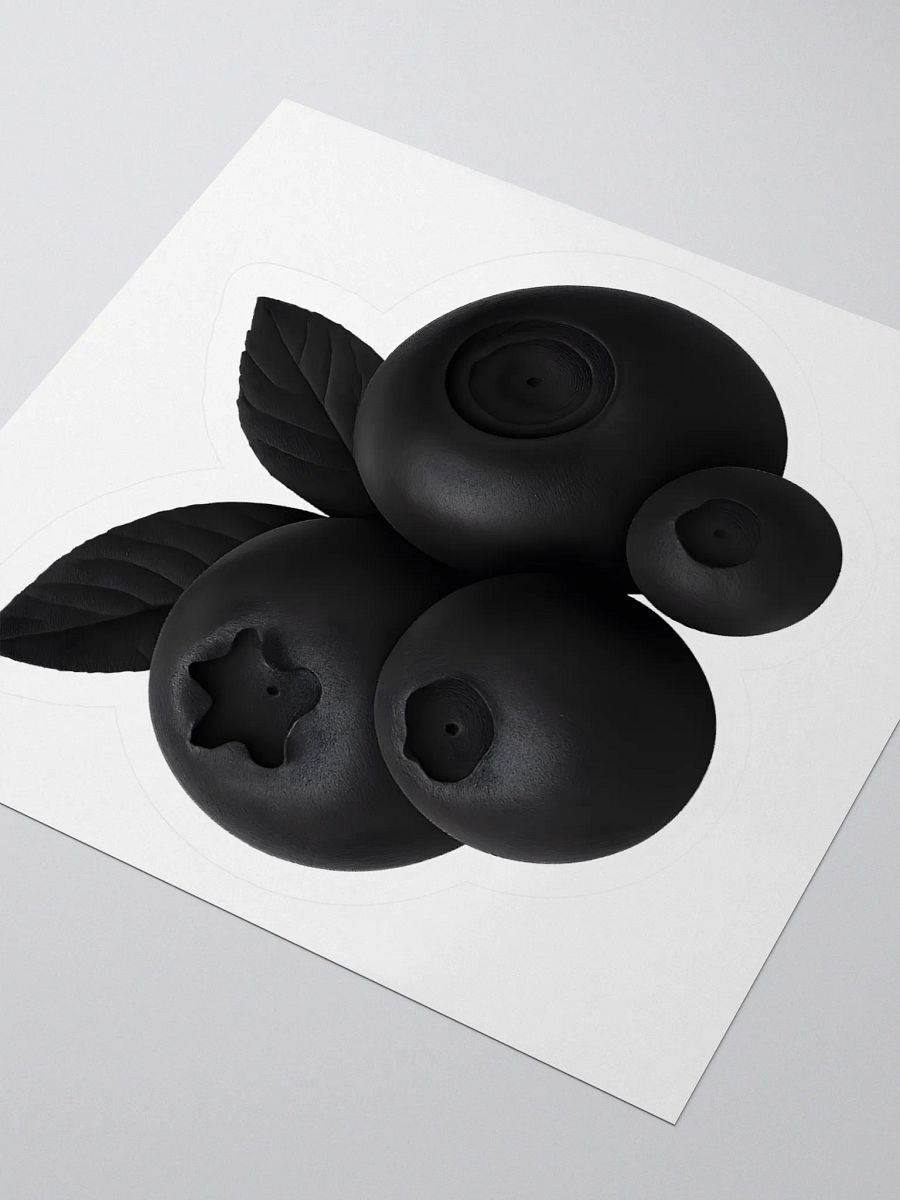 Black Matte Blueberries Sticker product image (3)