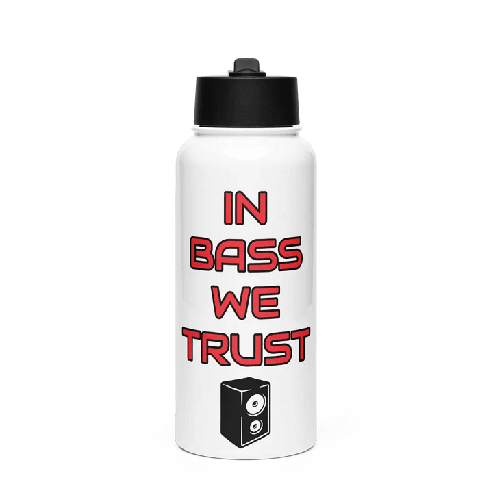 IN BASS WE TRUST Stainless Steel Water Bottle product image (1)