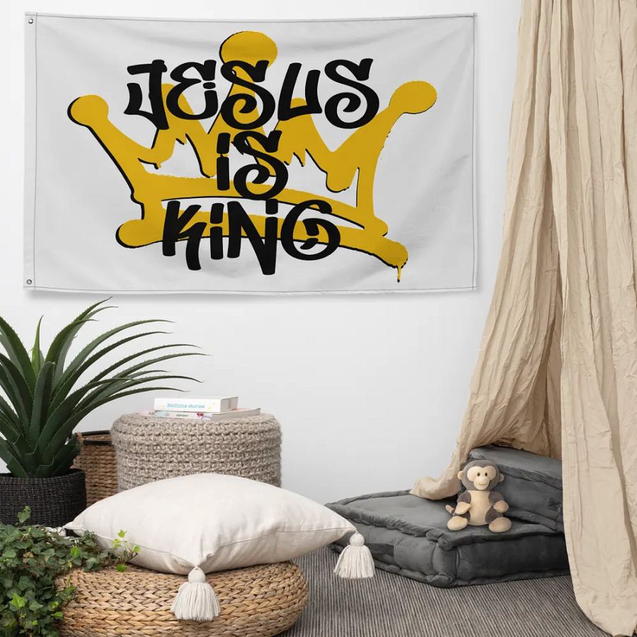 JESUS IS KING Flag product image (5)