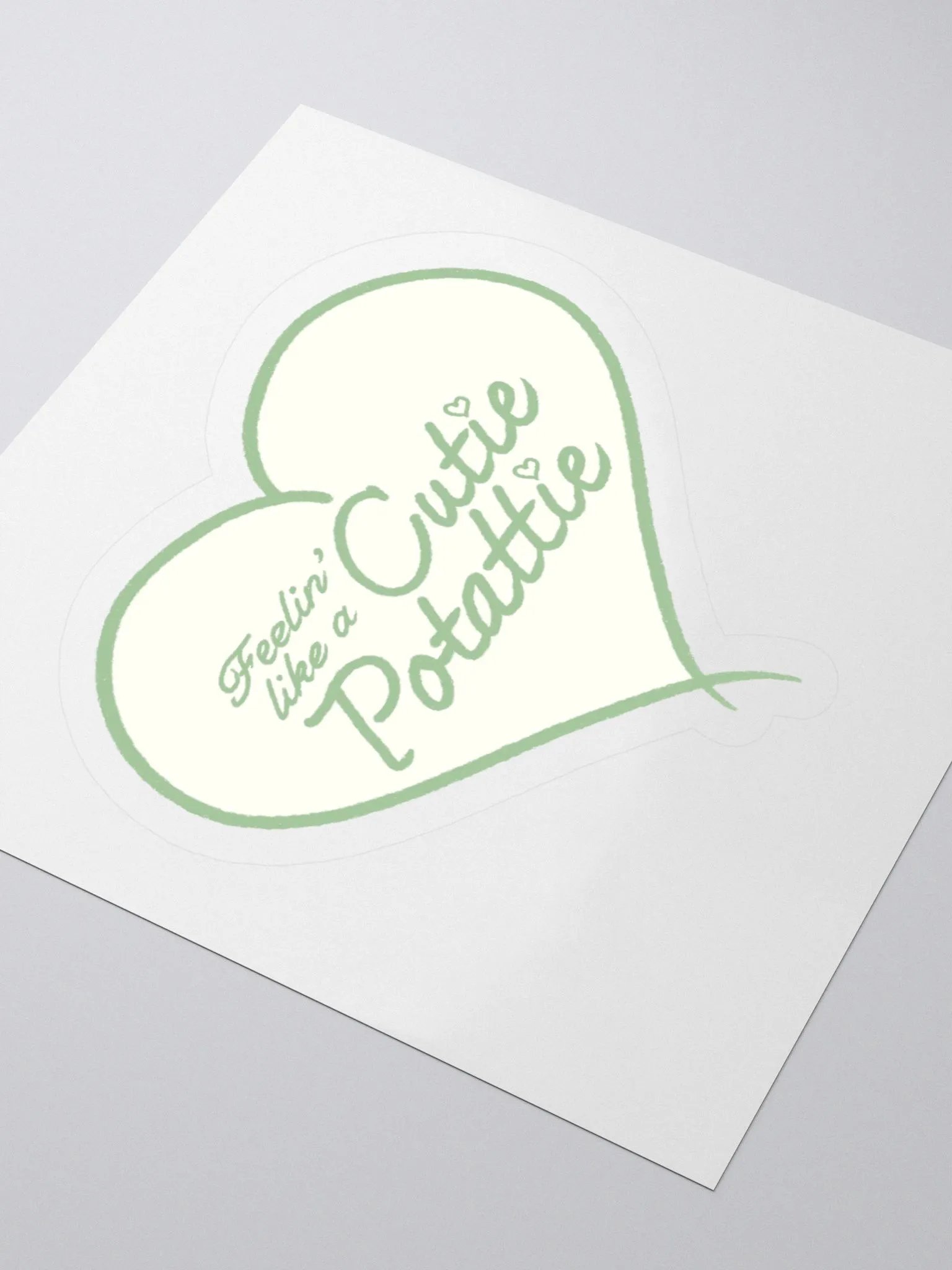 Cutie Potattie White Sticker product image (7)