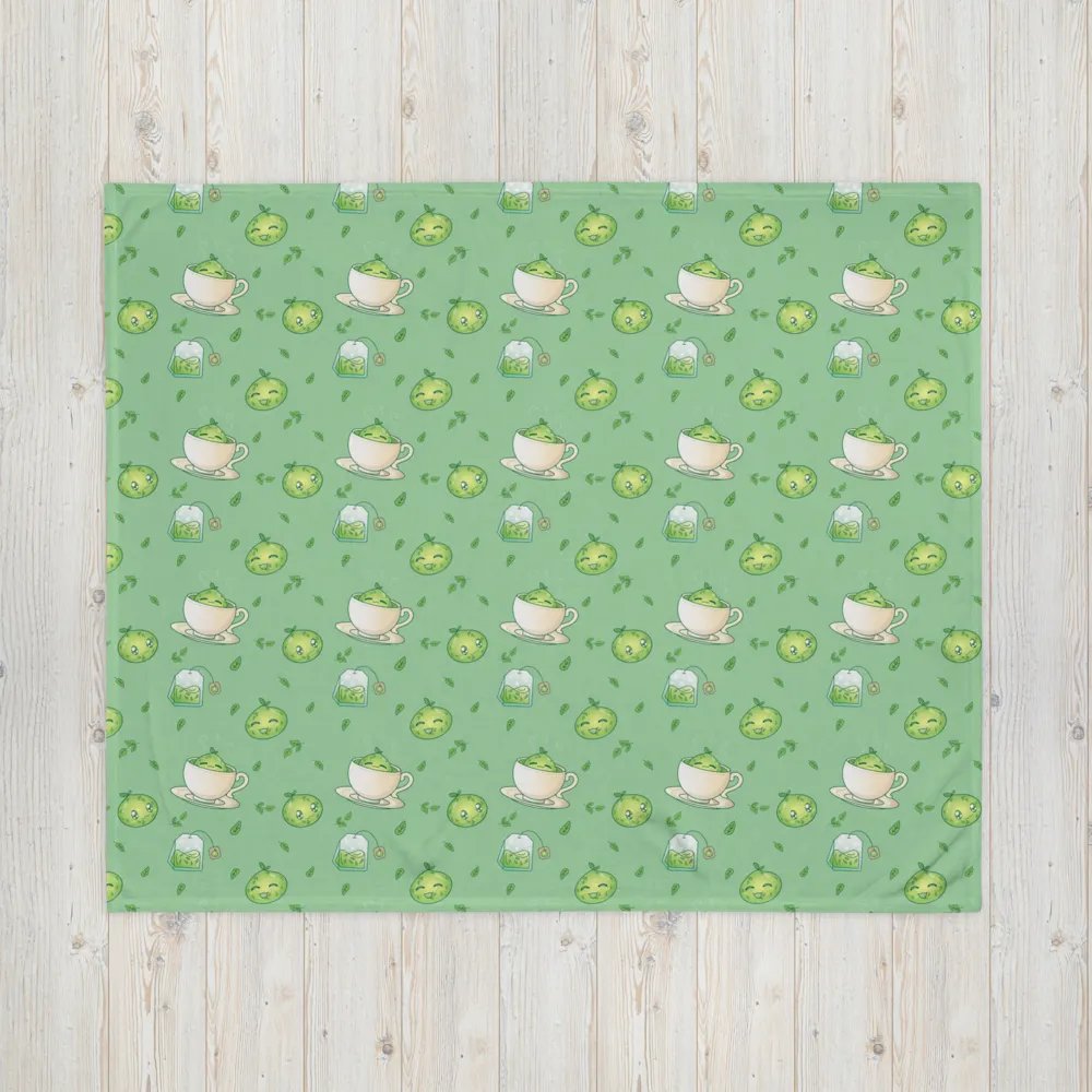Green Tea Slime Throw Blanket product image (6)