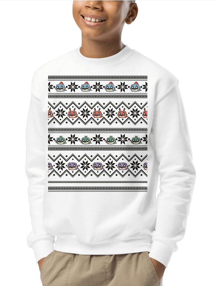 Christmas Sweatshirt for Kids (Black Print) product image (1)