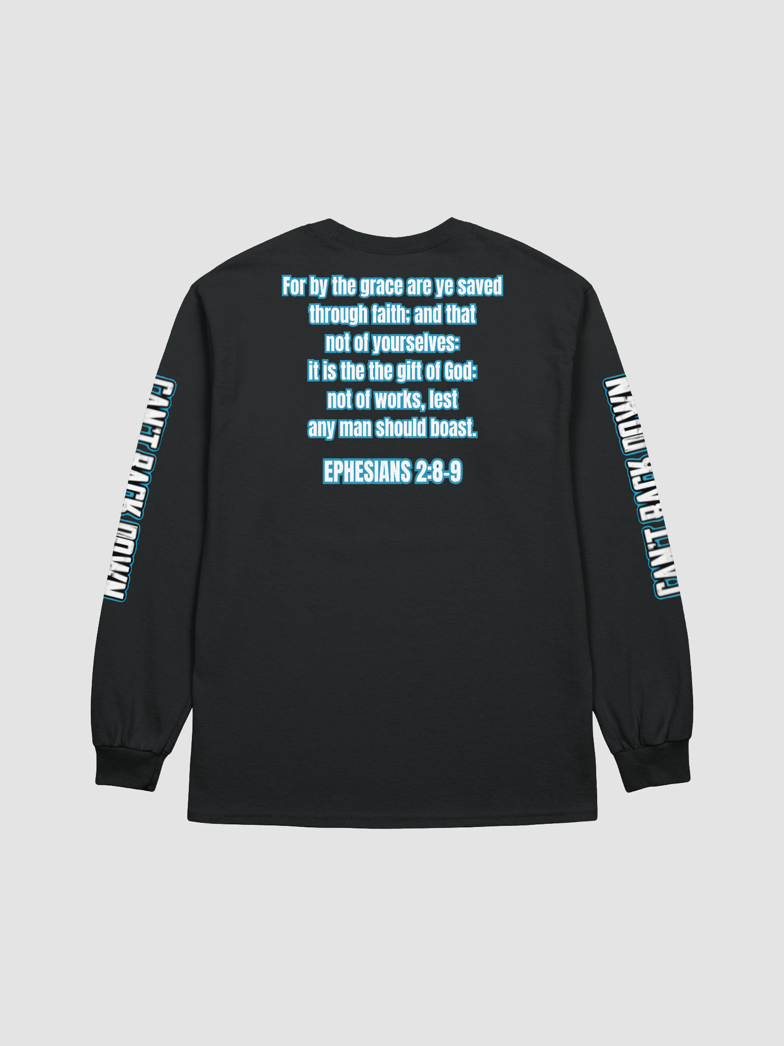 Can't Back Down With Ephesian Scripture Long Sleeve T-Shirt product image (4)