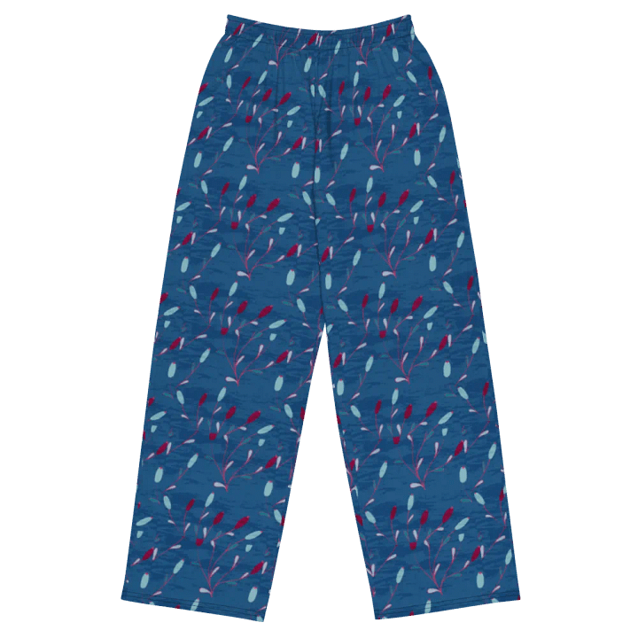 Blue Patterned Wide Leg Pants product image (1)