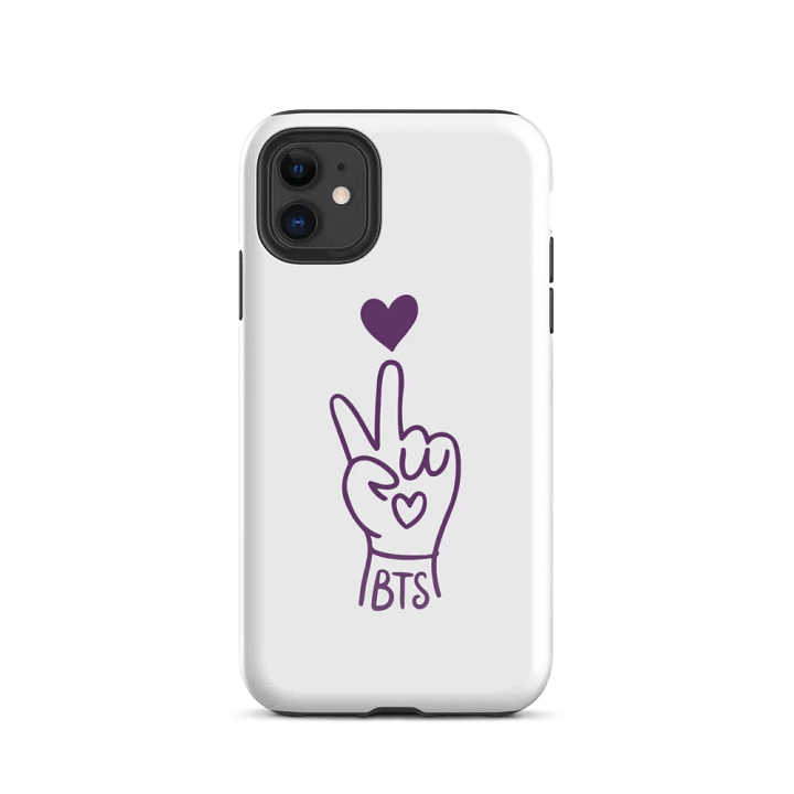 Finger Heart Purple Tough iPhone® Case product image (2)