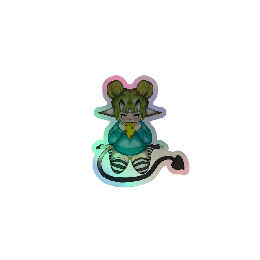Cheese Hex Holo Sticker product image (1)