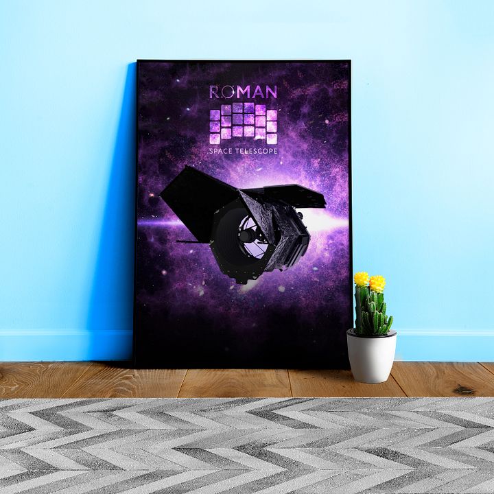 Nancy Grace Roman Space Telescope poster — NASA space print, Science wall art, Futuristic Space poster, Astronomy home decor, NGRST wall art product image (1)