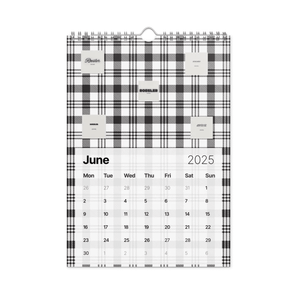 Marble Monogram Wall Calendar 2025 product image (8)