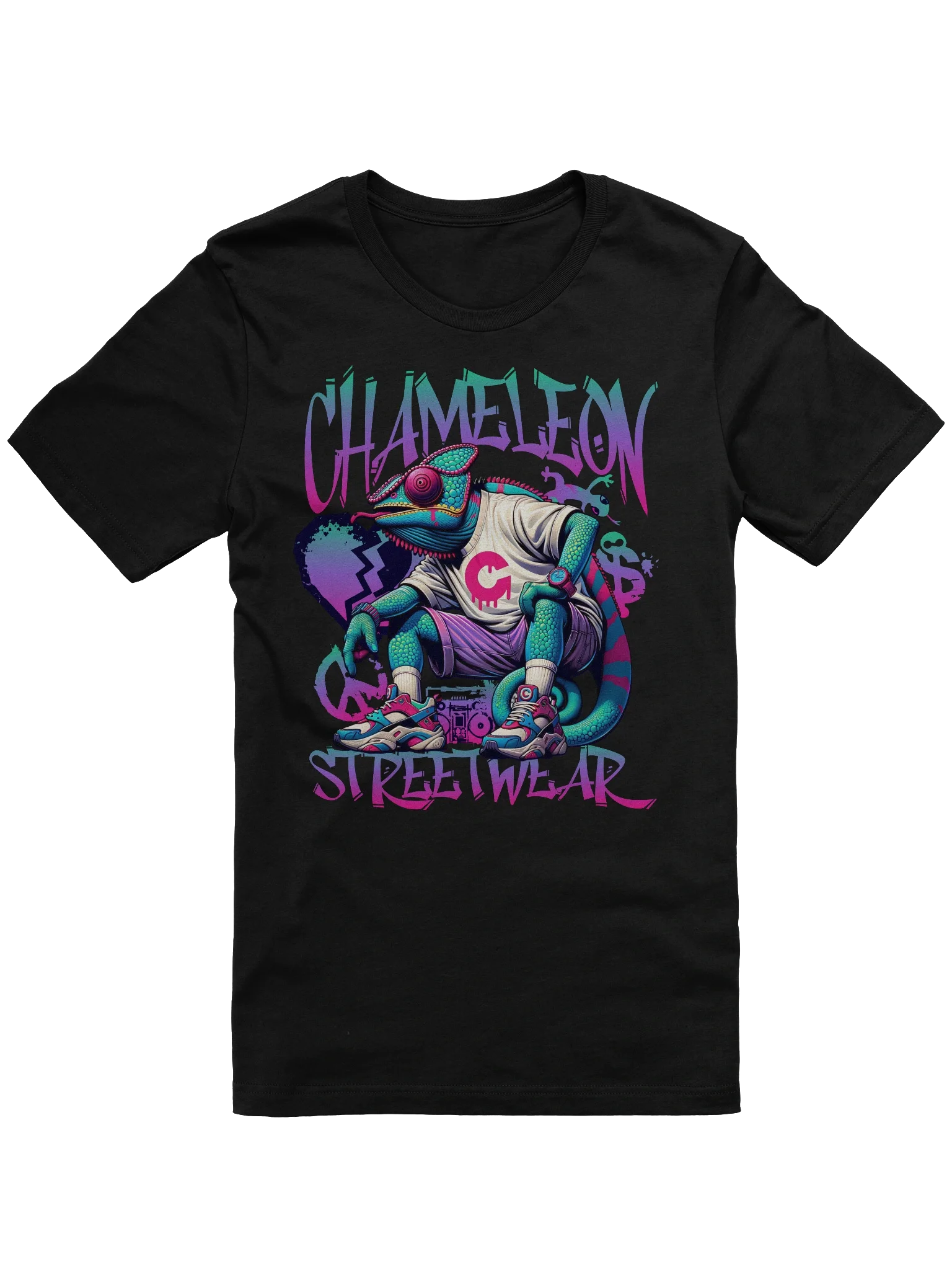 Chameleon Streetwear Urban Lizard Hip-Hop T-Shirt product image (5)