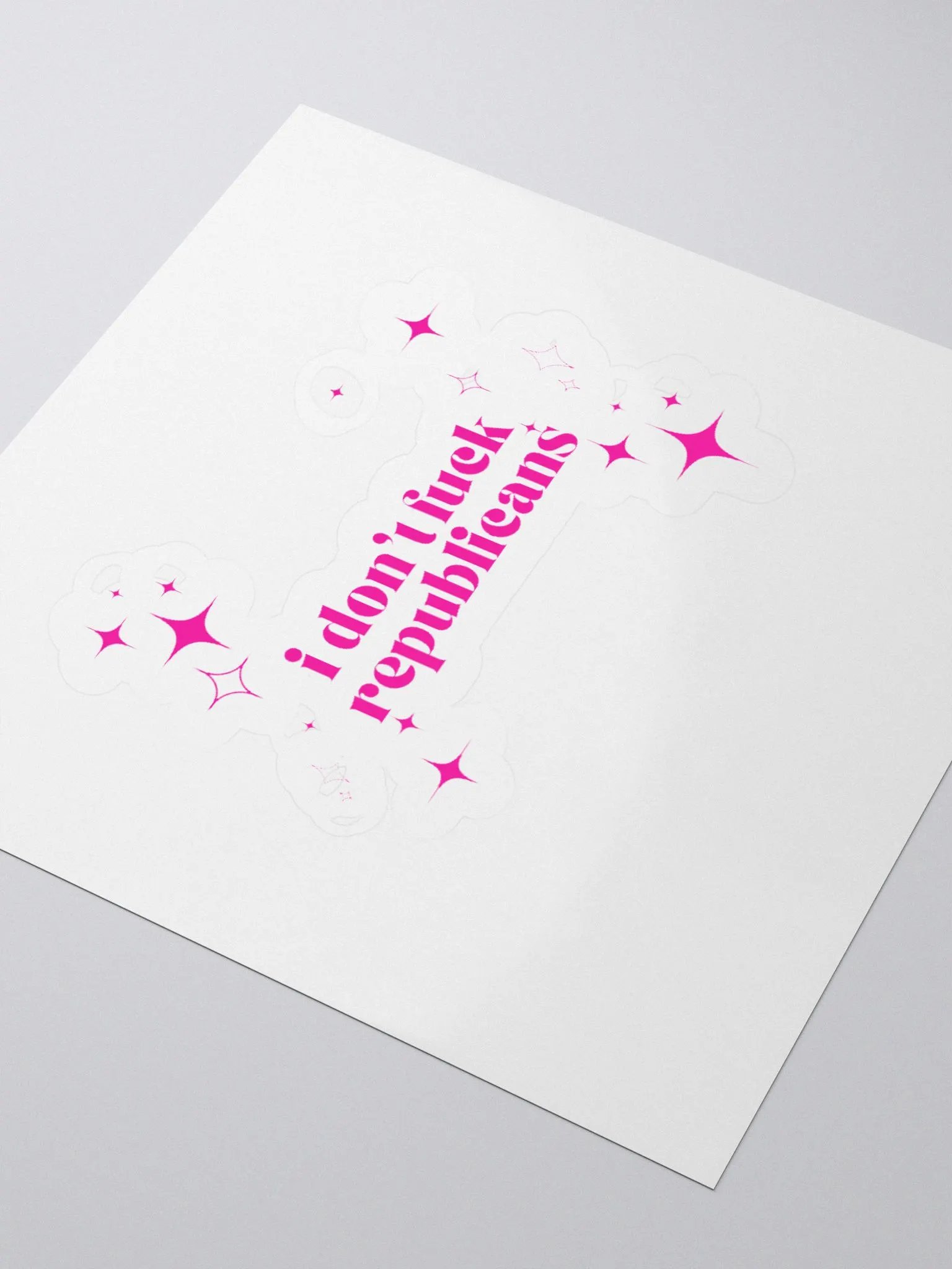 I don't fuck republicans sticker product image (3)