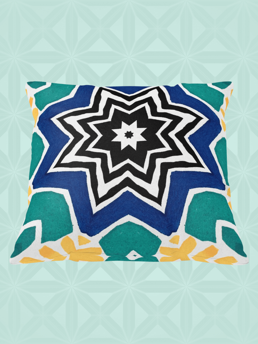 Kaleidoscopic Starburst Pillow product image (1)