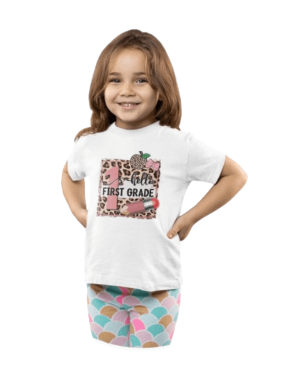 Leopard Print 1st Grade Welcome T-Shirt product image (1)