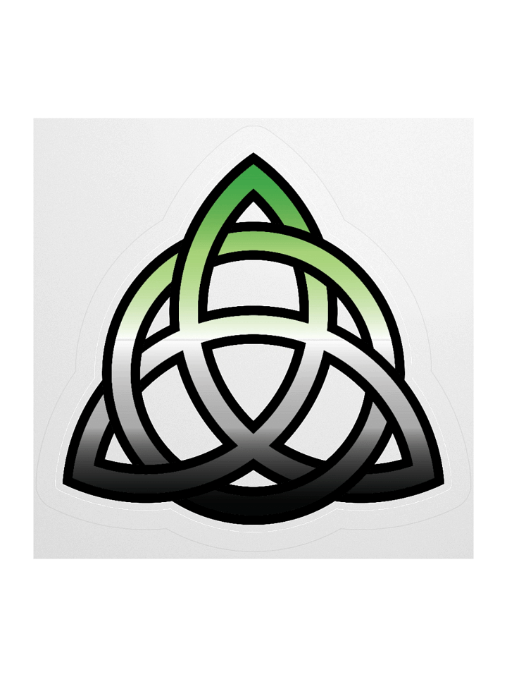 Aromantic Pride Gradient Celtic Knot Sticker product image (3)