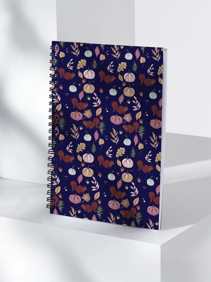 Pumpkins & Friends Deep Blue • Spiral Notebook product image (4)