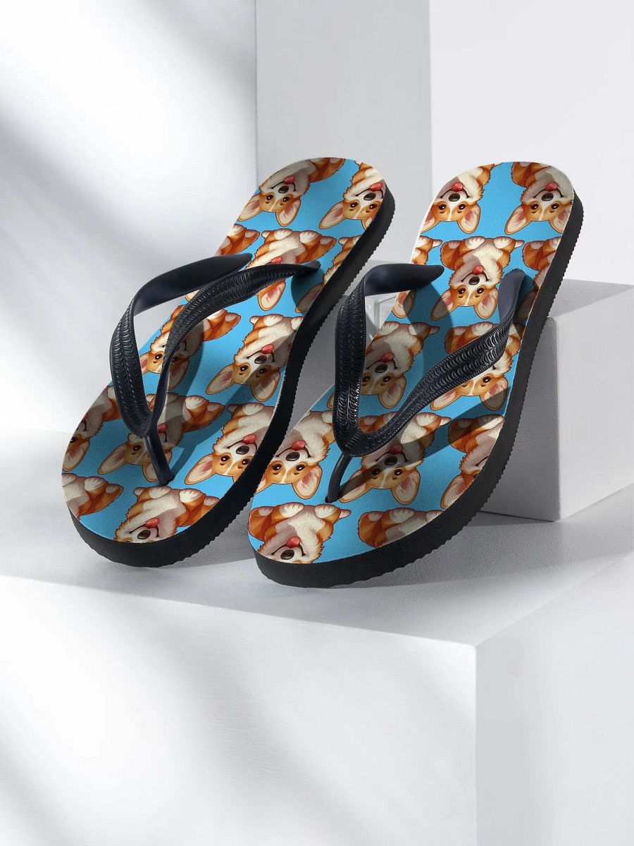 Happy Corgi Flip Flops product image (2)