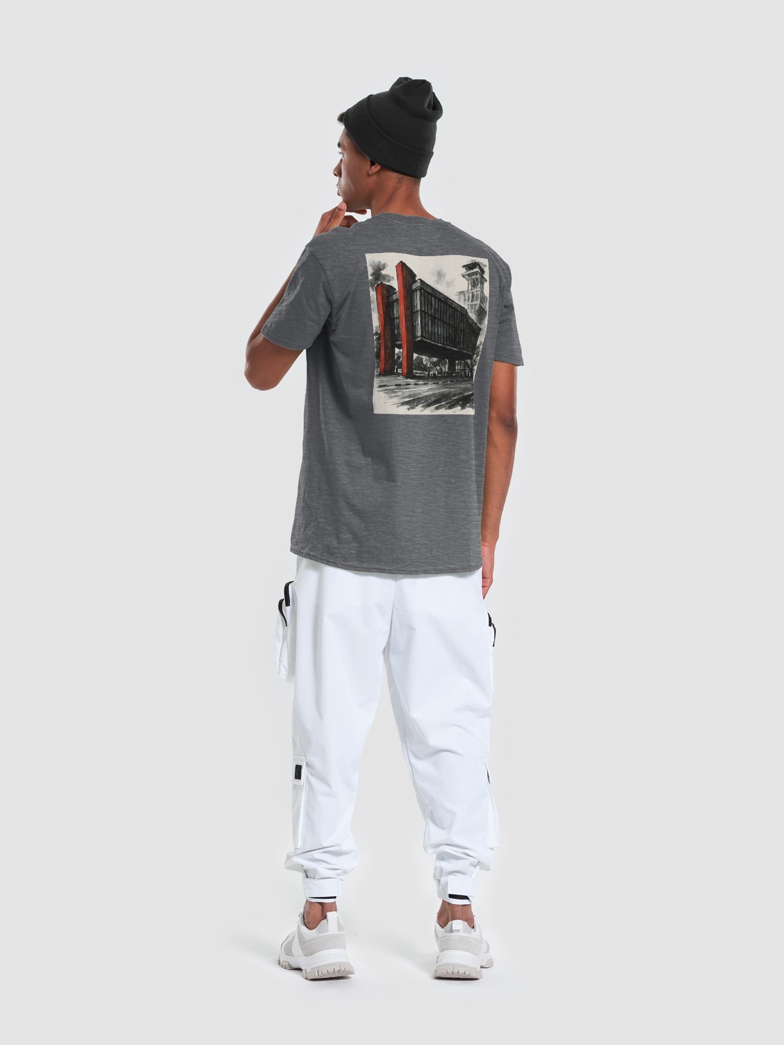 Urban Sketch T-Shirt – Modern Architecture Print | AD Apparel Streetwear product image (6)