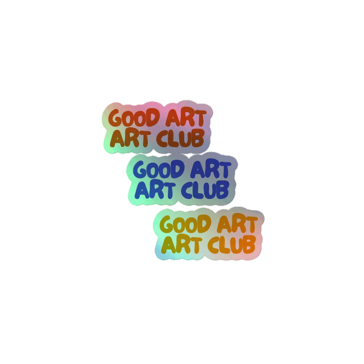 Holographic Art Club Sticker Sheet - 3 Stickers product image (1)