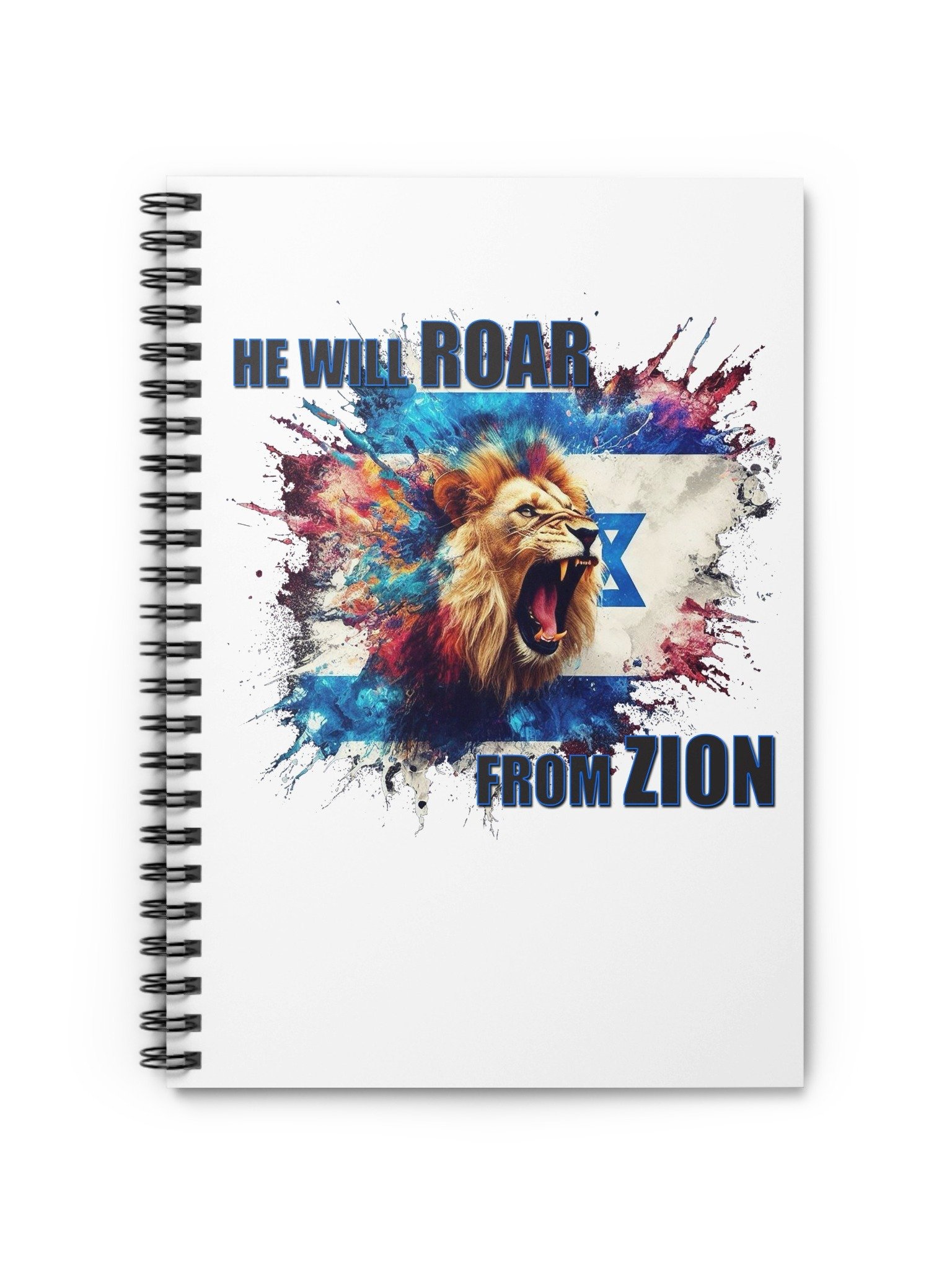 "HE WILL ROAR FROM ZION" Spiral Notebook product image (2)