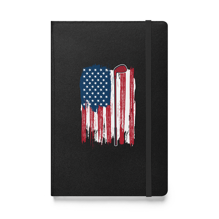 USA Flag Golfing Stars And Stripes Hardcover Notebook product image (1)