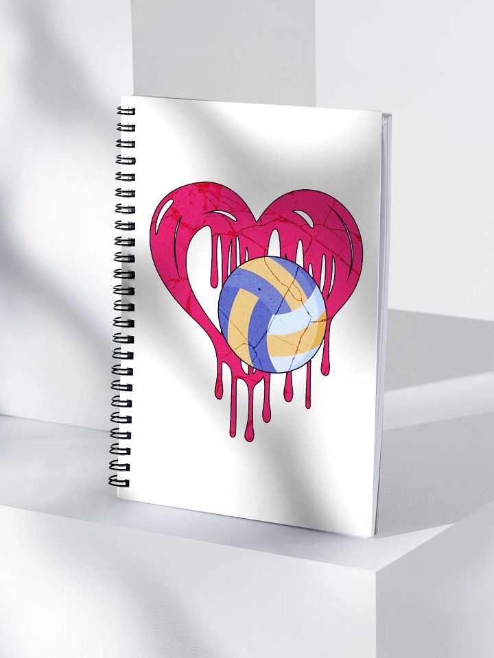 Heart Volleyball Heartfelt Spiral Notebook product image (2)
