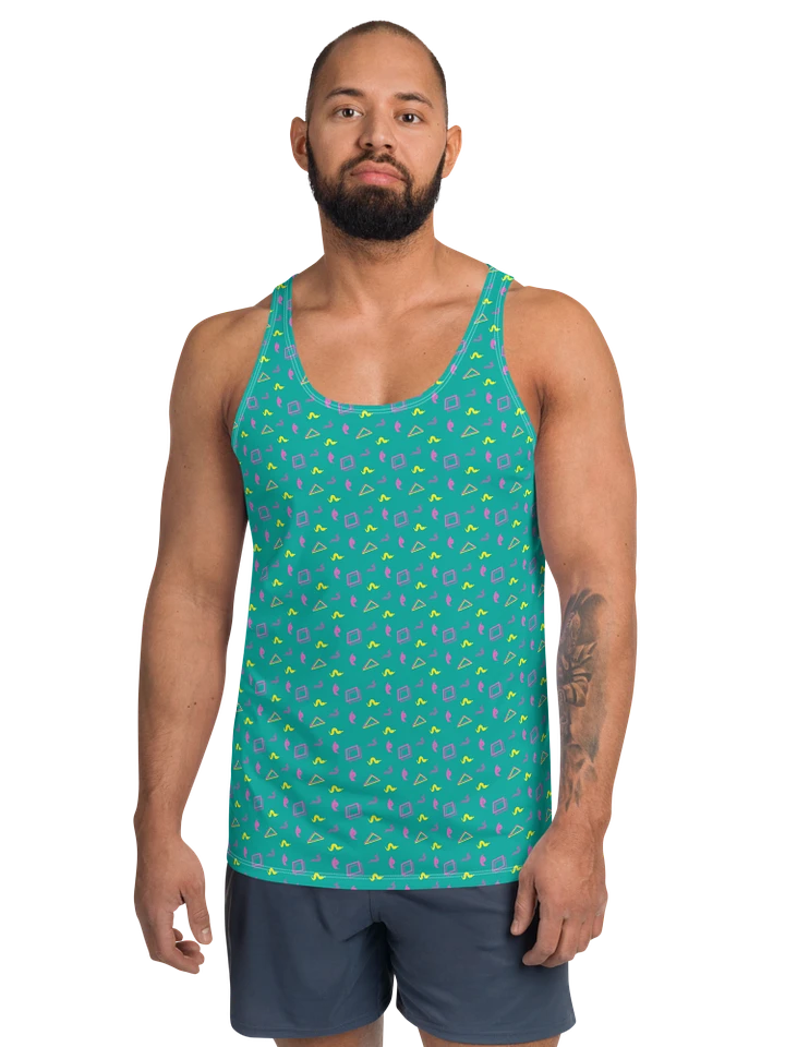 Oh Worm? teal pattern tank top product image (1)