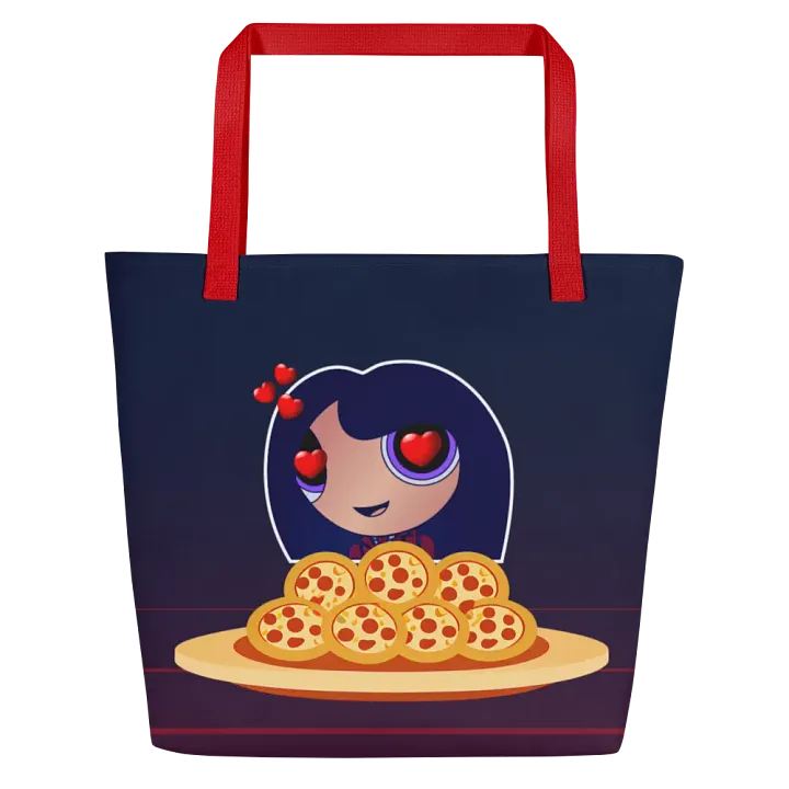 Pizza Love Tote Bag - Red/Blue product image (1)