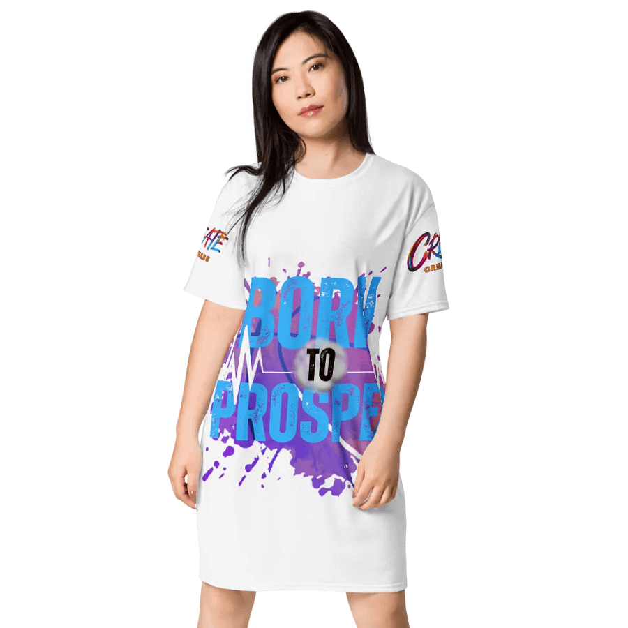 Born to Prosper Energetic Moves All-Over T-Shirt Dress product image (3)