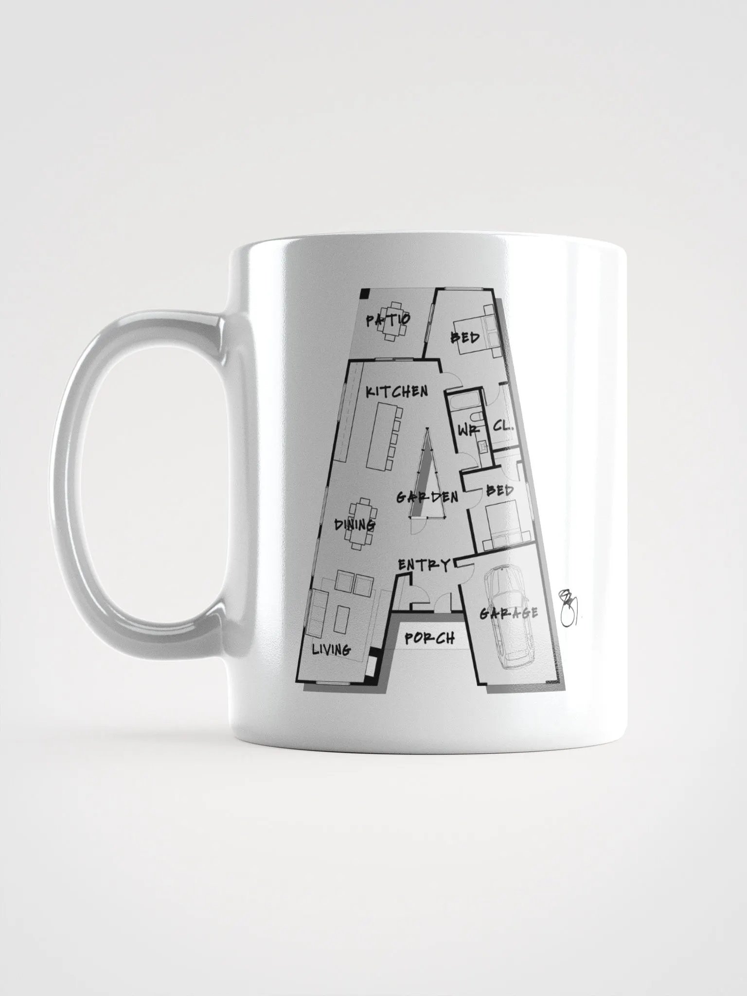 Alphabet Floor Plan Mug - A product image (1)