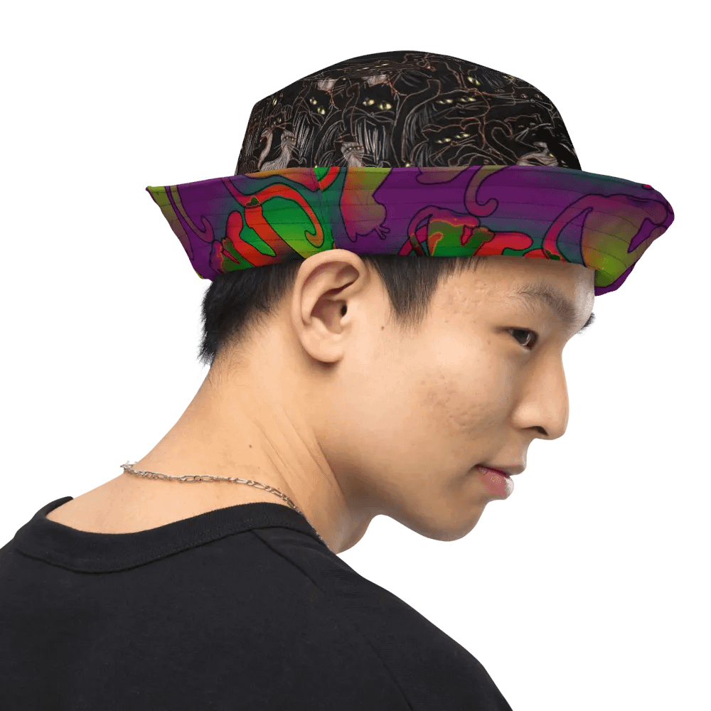Abstract and Black Cats Bucket Hat product image (6)