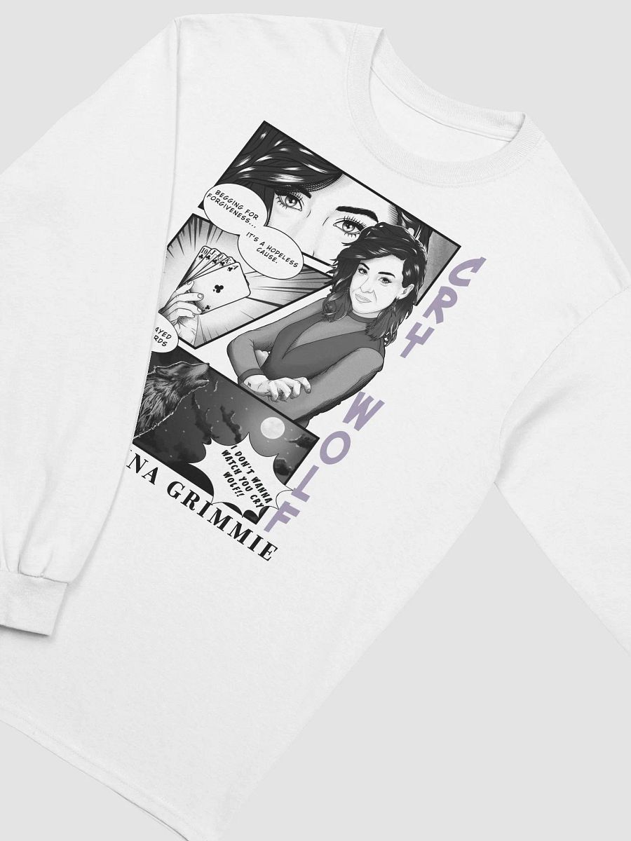 Cry Wolf Comic - Long Sleeve White Tee product image (1)