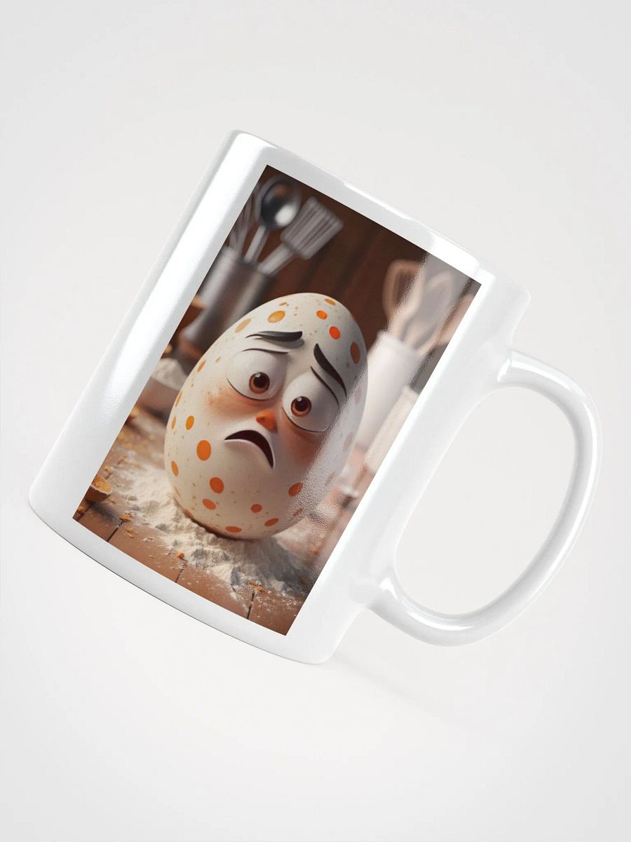 Morning Coffee Eggxiety White Glossy Mug product image (10)