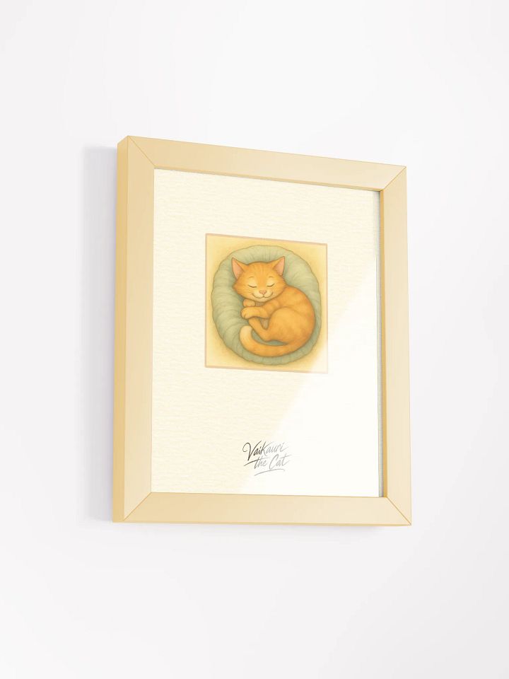 Vaikauri the Cat - Curled up Framed Artprint product image (3)