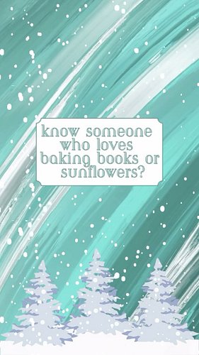 Are you stumped on trying to find holiday gifts? Know someone who loves baking, books, or sunflowers (or all 3)? I got you! 
...