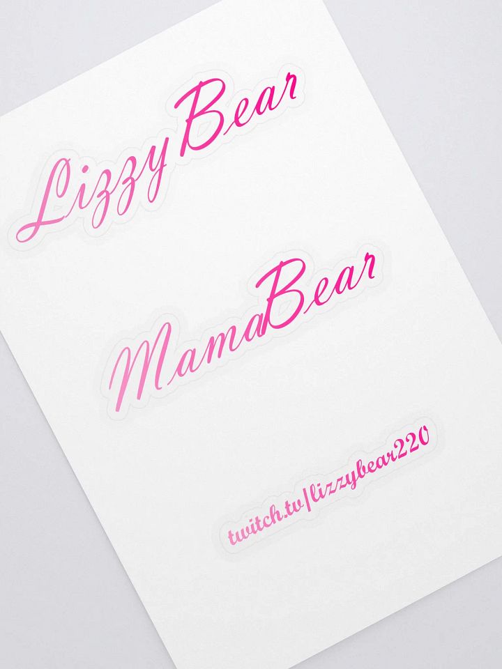 LizzyBear Sticker Sheet product image (1)
