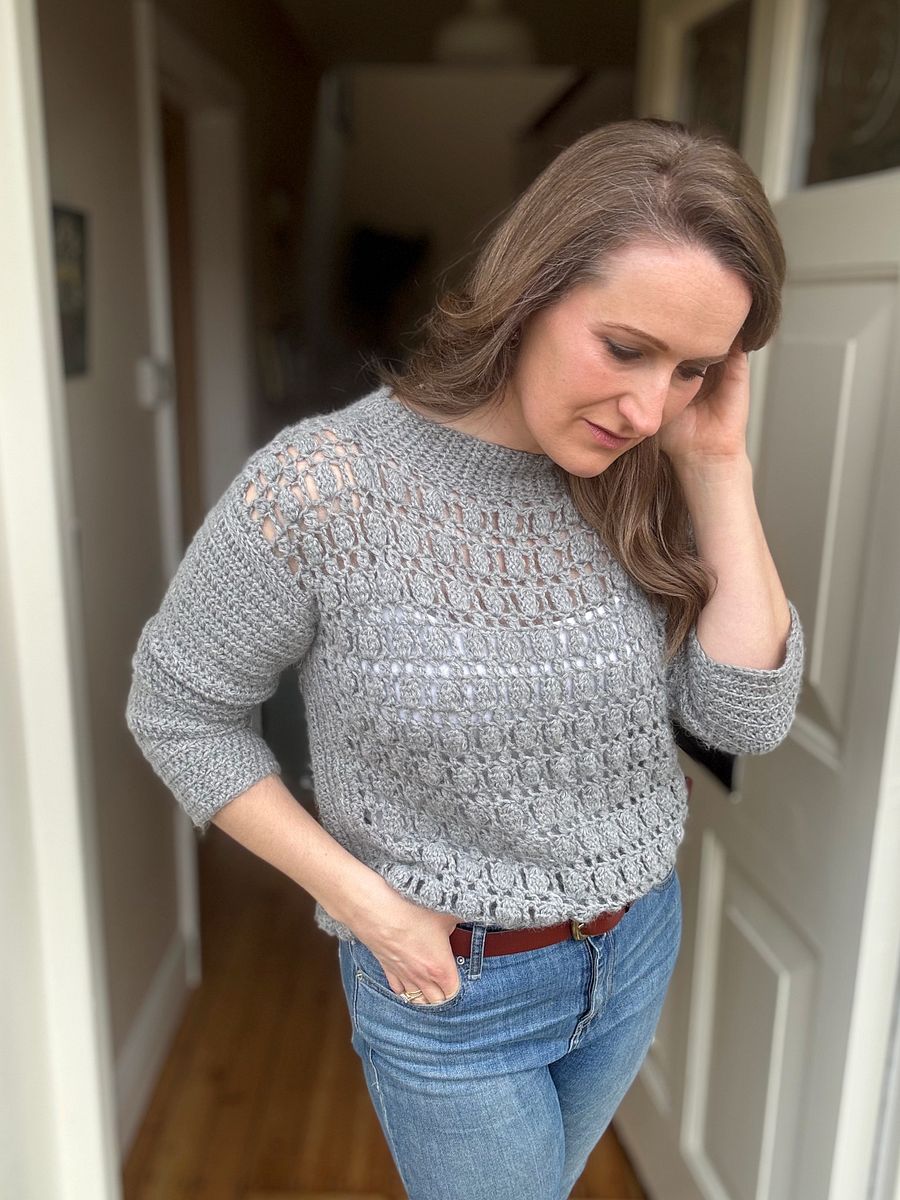Textured Crochet Sweater Pattern / Florence Jumper Pattern / Crew Neck Sweater / Turtle Neck Pullover Pattern Pdf product image (9)