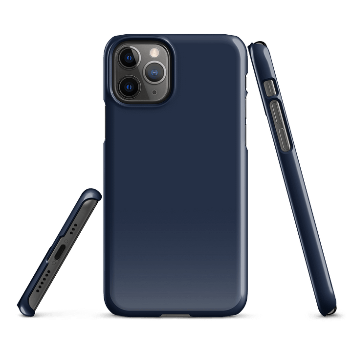 Navy Blue Solid Color iPhone® Glossy Snap Case product image (2)