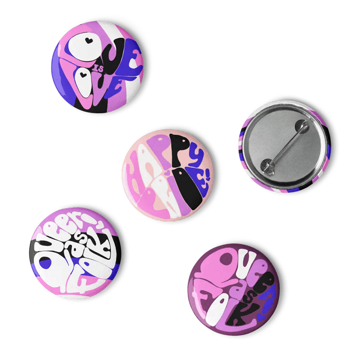 Genderfluid Pride pin badge set product image (1)