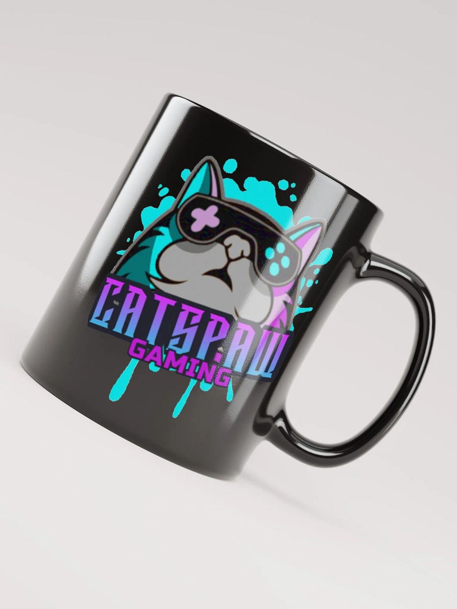 CatsPaw Gaming Logo Black Glossy Mug product image (1)