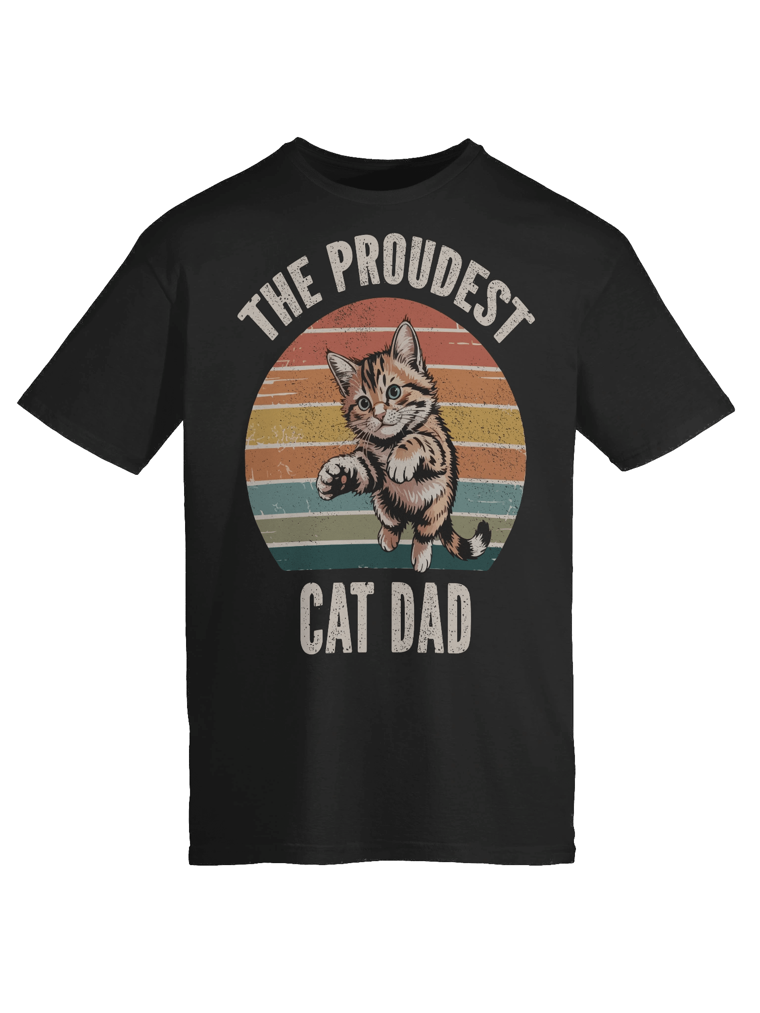 Proud Cat Dad Retro T-Shirt product image (49)