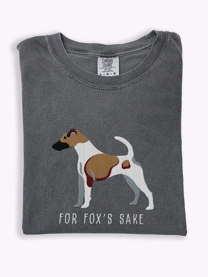 For Fox's Sake T-Shirt(Embroidered) of a Smooth Fox Terrier(Brown 3) product image (1)