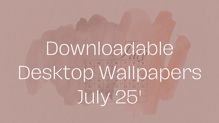 July Calendar Desktop Wallpaper Set product image (1)