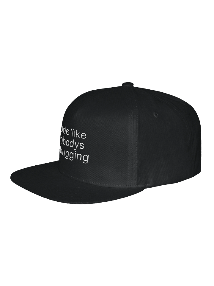 “Code Like Nobody’s Debugging.” Snapback Hat – Creative Coder Edition product image (2)