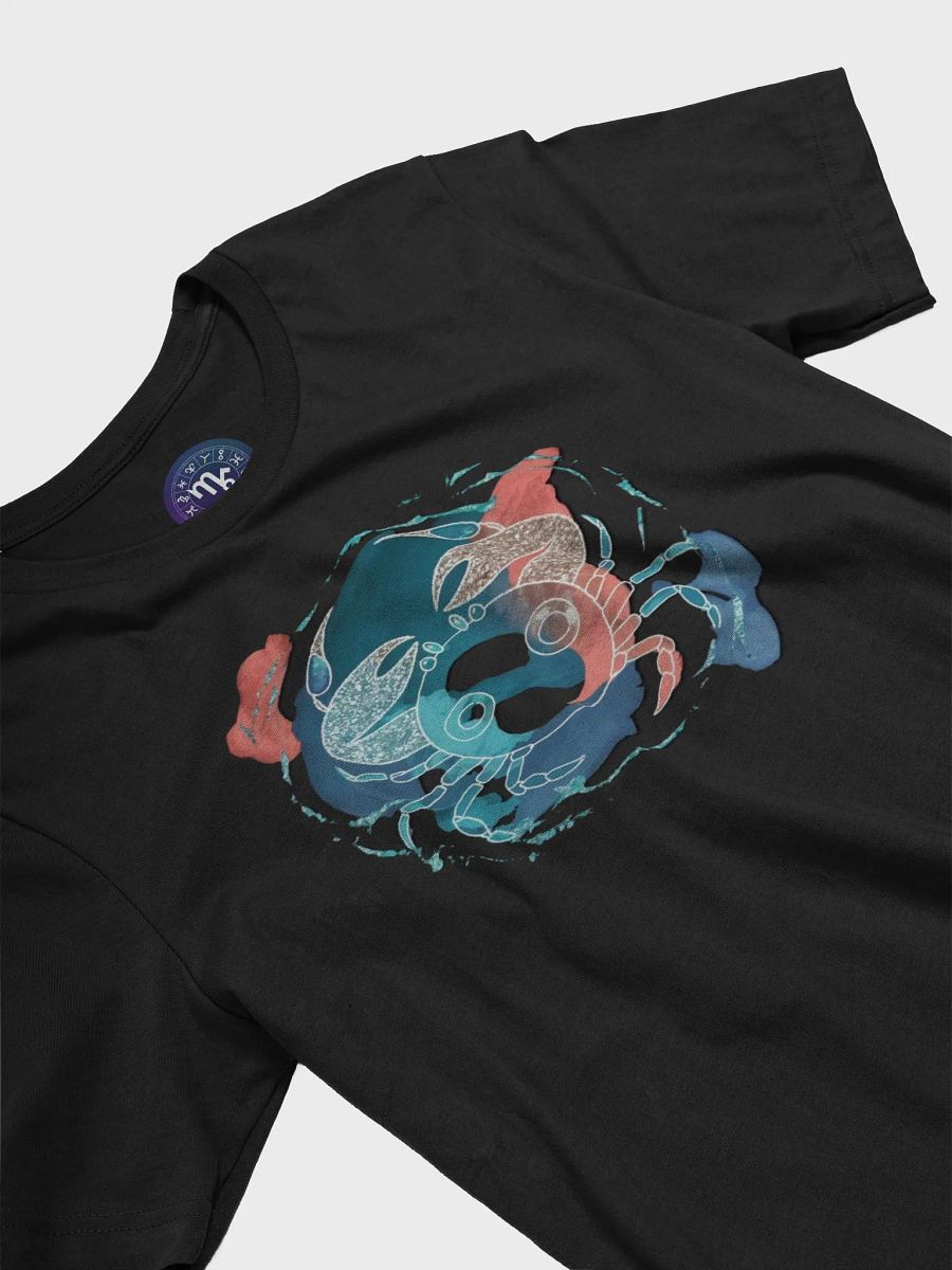 Exclusive Cancer Zodiac T-Shirt - Abstract Crab & Celestial Design - Unisex Astrology Gift product image (5)
