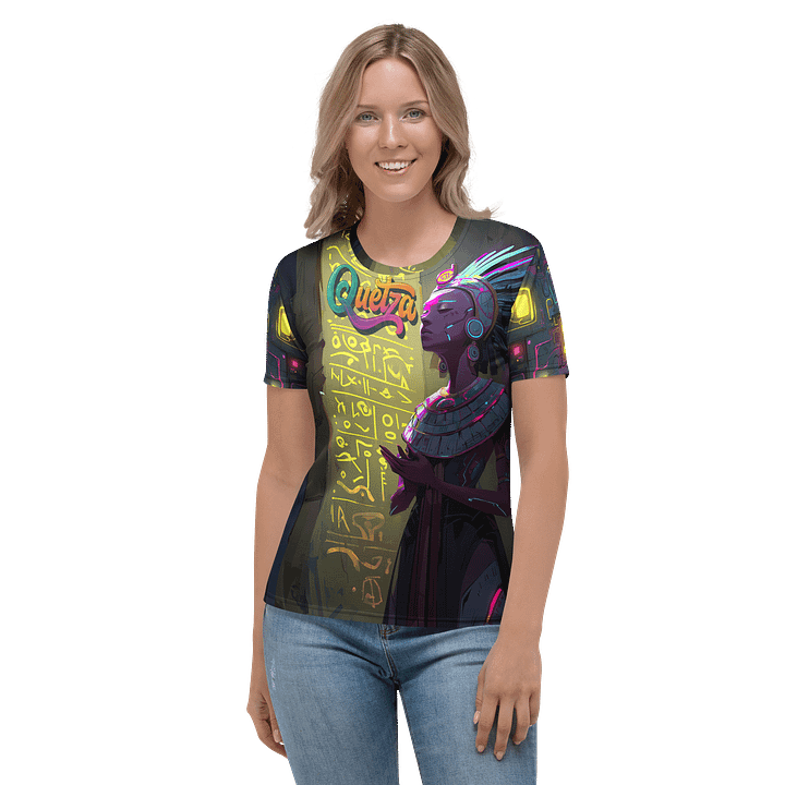 Quetza Ascendant – Neon Priestess All-Over Print Tee product image (1)