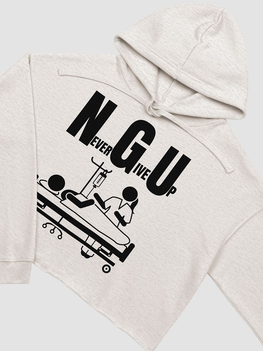 Never give up Bella+Canvas Fleece Crop Hoodie product image (9)