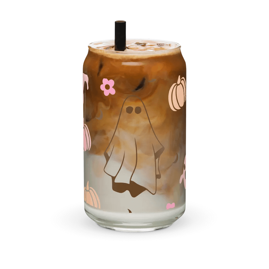 Cute Ghosty Halloween Glass Cup product image (6)